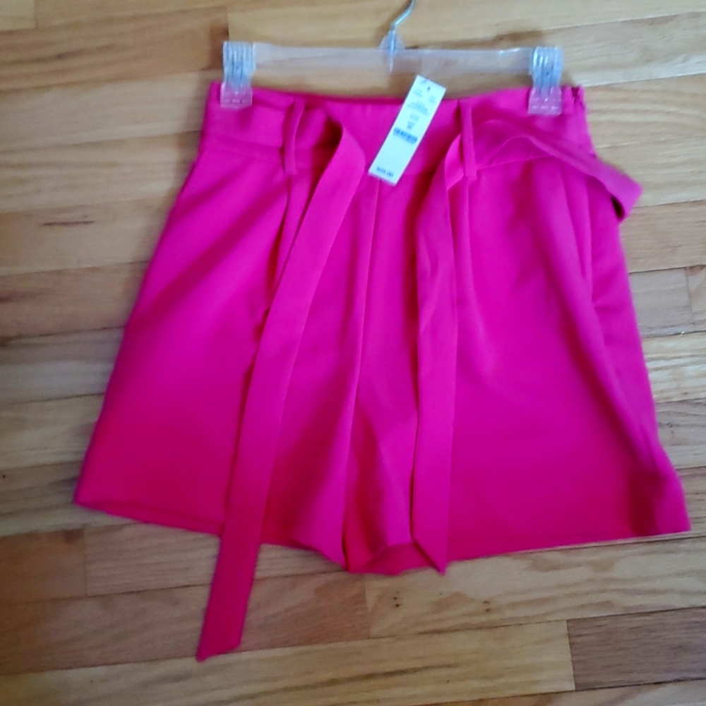 White Housw Black Market, Hight Wst Tie Soft Short, Pink, Size 00, 5" Short